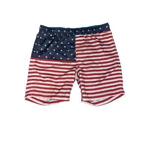 GoodFellow American Flag Swim Trunks Size L